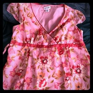Pink Floral Maternity Dress